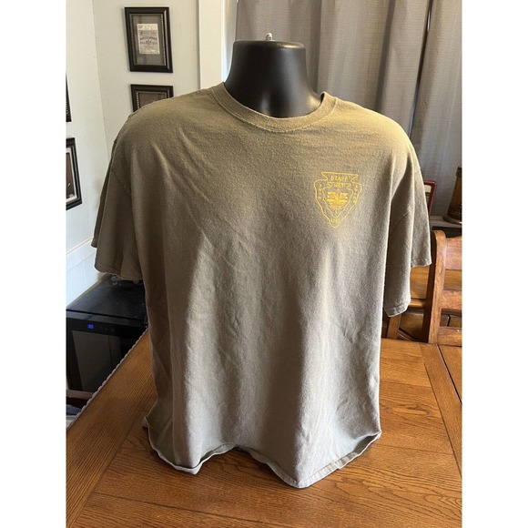 Vintage Boy Scouts Staff T Shirt XL - Twin Arrow NYLT LHC Olive Drab Green - Picture 1 of 10